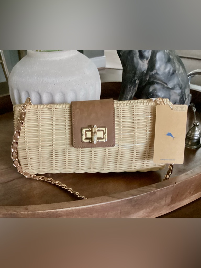 Brand New Tommy Bahama Resort Wicker Clutch